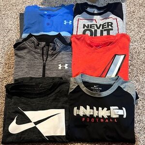 Nike and Under Armour shirts